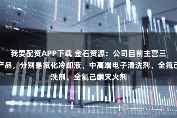 我要配资APP下载 金石资源：公司目前主营三大系列的产品，分别是氟化冷却液、中高端电子清洗剂、全氟己酮灭火剂