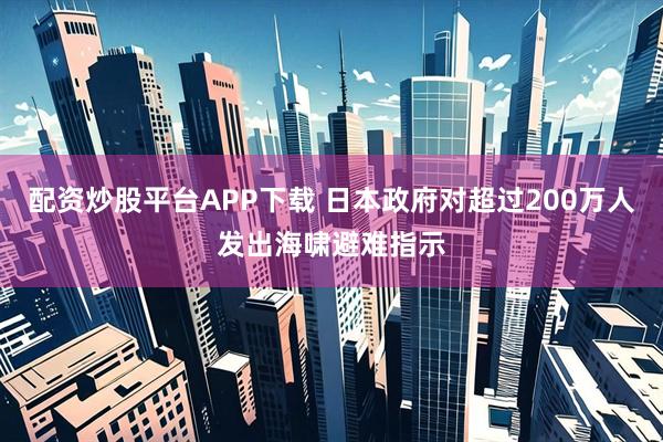 配资炒股平台APP下载 日本政府对超过200万人发出海啸避难指示