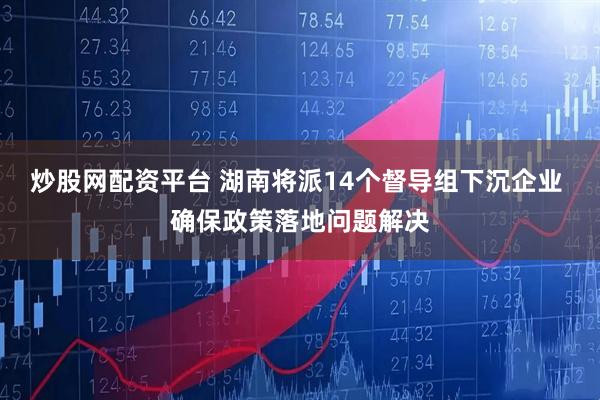 炒股网配资平台 湖南将派14个督导组下沉企业 确保政策落地问题解决